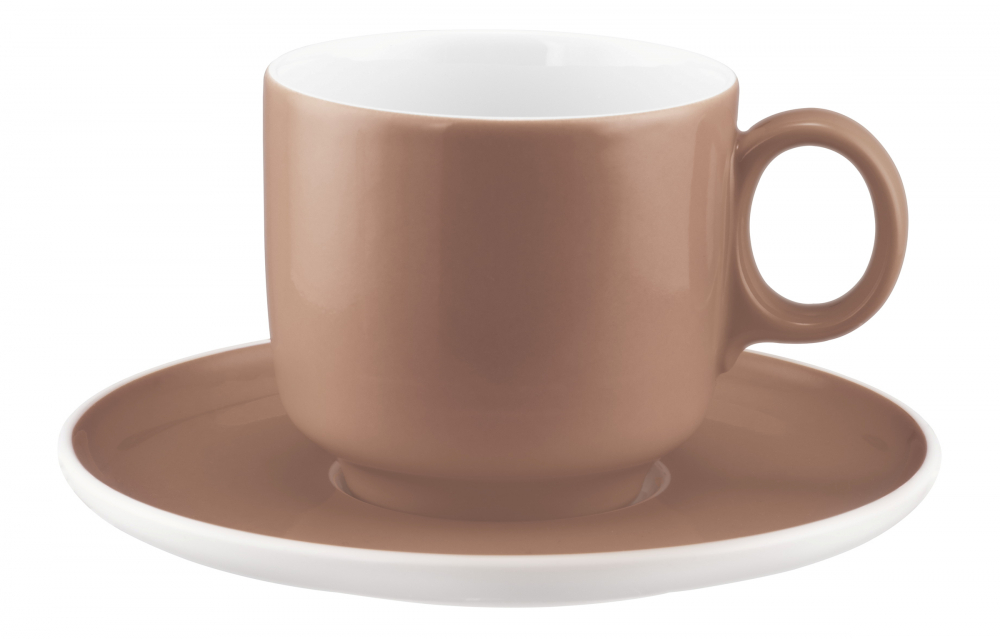 Sento - Pure Colors Cocoa Brown - Cappuccinoobertasse mit Henkel 0,30l